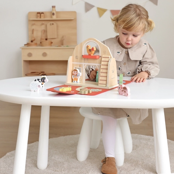 Tooky Toy Drevená skladacia farma s figúrkami zvieratiek