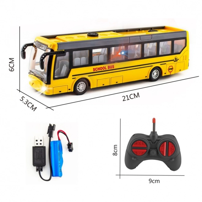Diaľkovo ovládaný školský autobus 1:30