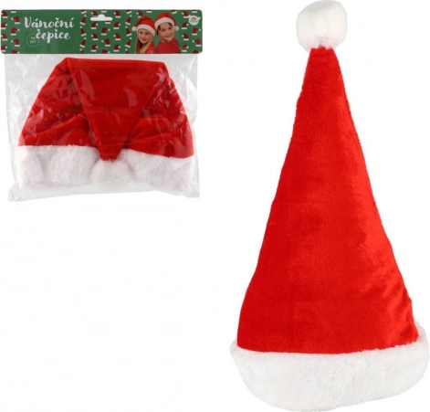 Detská vianočná čiapka Santa z látky, priemer 25 cm
