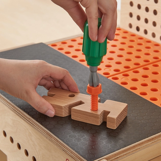 Drevený workshop XXL Montessori STEM s nástrojmi MASTERKIDZ