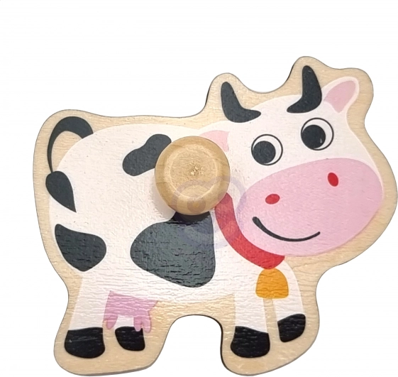 Drevené puzzle Farma Montessori s kolíkmi od Woopie Green