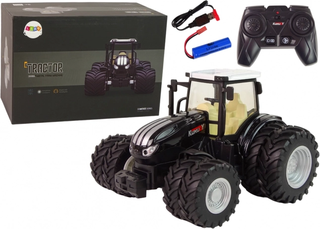 R/C traktor na diaľkové ovládanie čierny 2,4G kovový