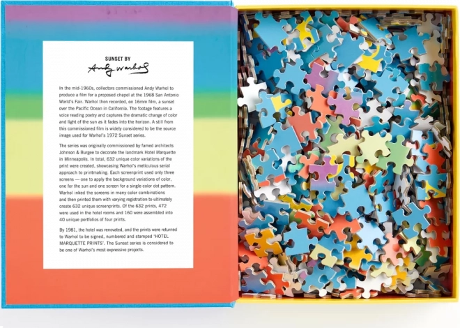 Puzzle Andy Warhol: Západ slnka 500 dielikov