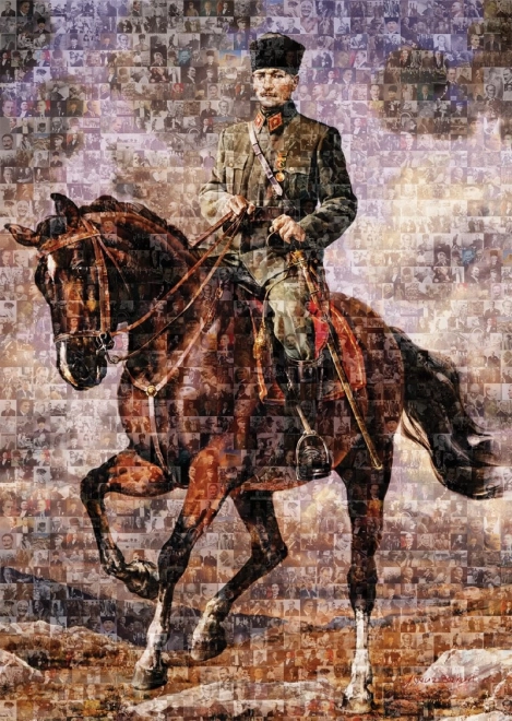 Puzzle Mustafa Kemal Atatürk na koni 1000 dielikov