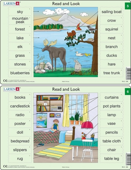 Puzzle Angličtina - slovíčka pre deti