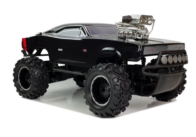 Zábavné zdatné auto na diaľkové ovládanie 4x4 čierne
