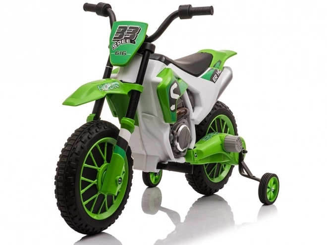 Zelená elektrická motorka