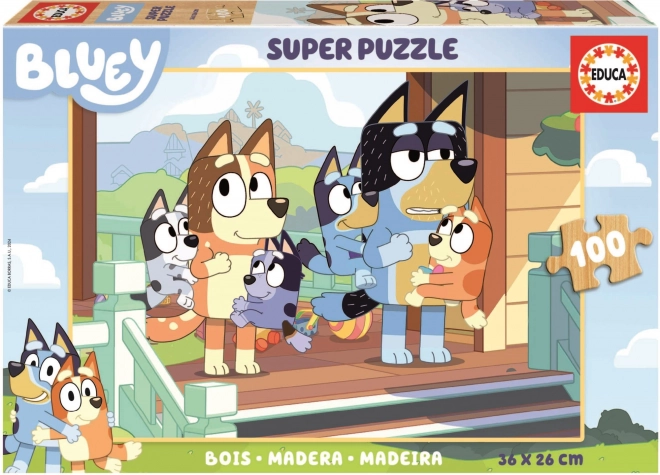 Educa drevené puzzle Bluey 100 dielikov