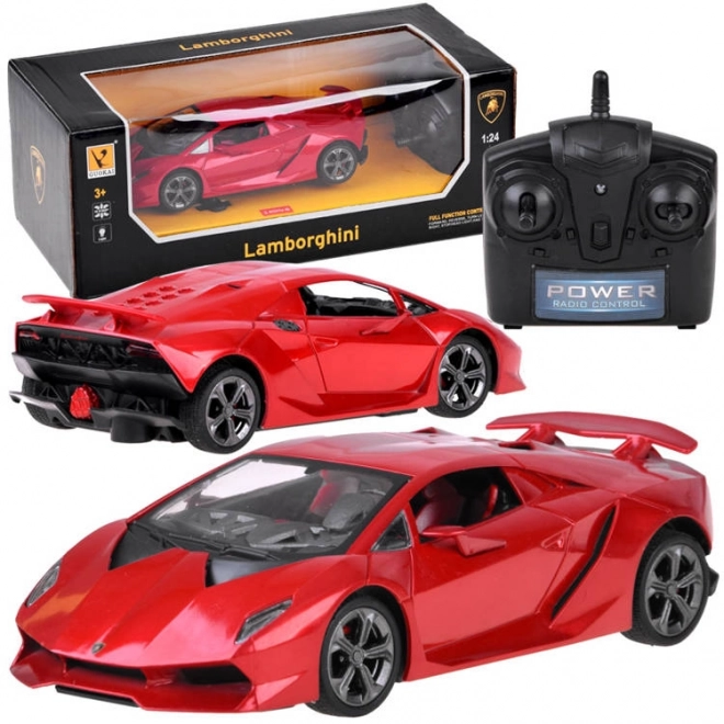 Závoďák na diaľkové ovládanie Lamborghini červený