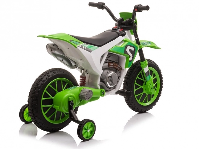 Zelená elektrická motorka
