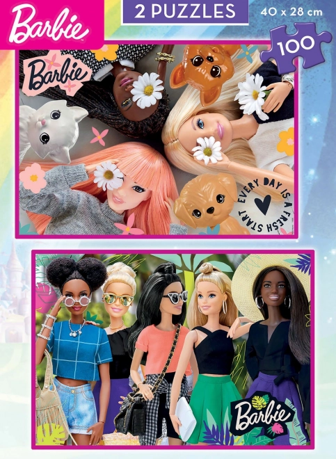 Puzzle Barbie 2x100 dielikov