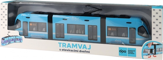 Moderná električka Ostrava modrá 47 cm