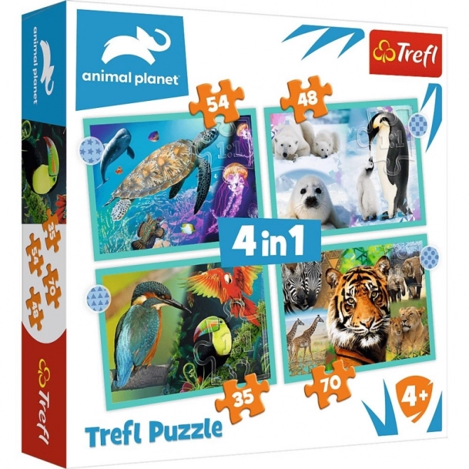 Trefl puzzle Animal Planet: Záhadný svet zvierat 4v1