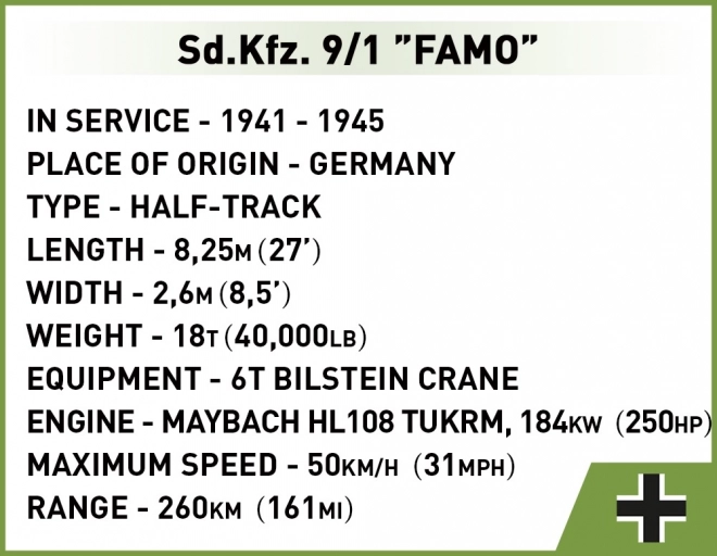 Stavebnica Sd.Kfz. 9/1 Famo