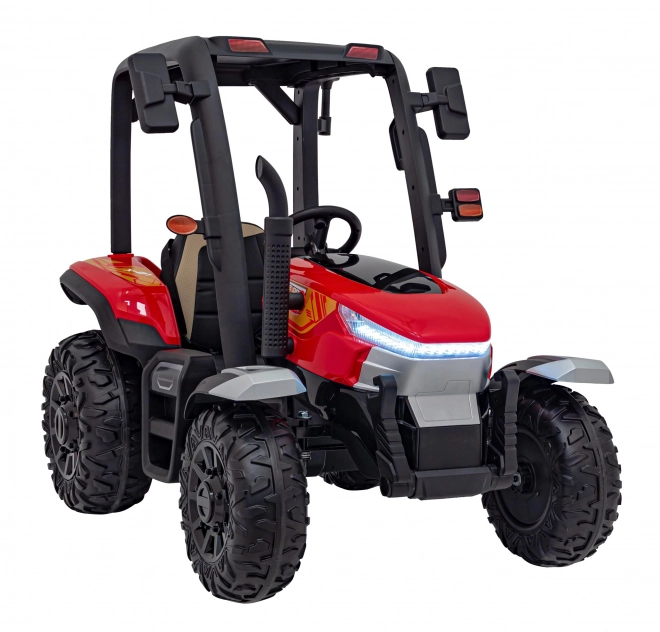 Traktor s prívesom červený