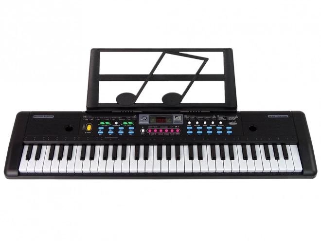 Detký keyboard s mikrofónom a držiakom na noty 61 kláves