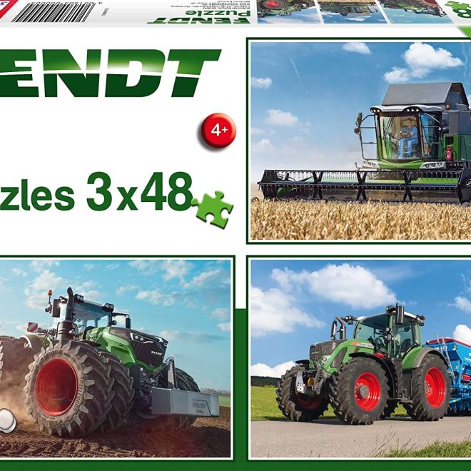 Puzzle Traktory Fendt 3x48 dielikov