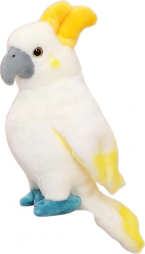 Plyšový kakadu papagáj biela 35 cm