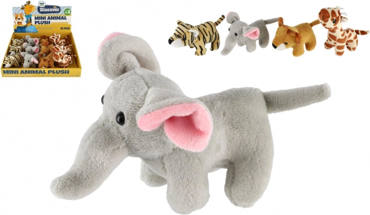 Plyšové zvieratká zo safari a ZOO 10–15 cm, mix druhov
