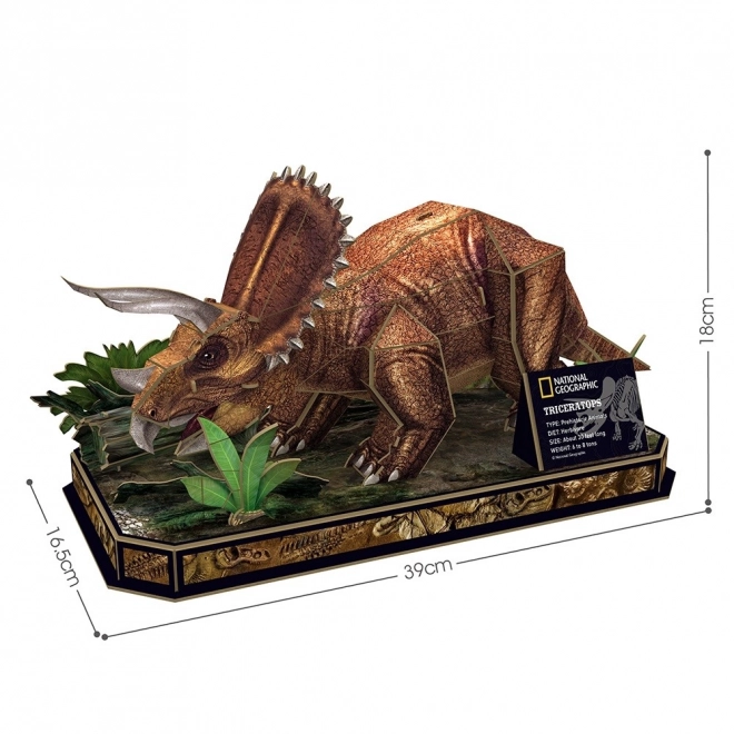 3D Puzzle National Geographic - Triceratops