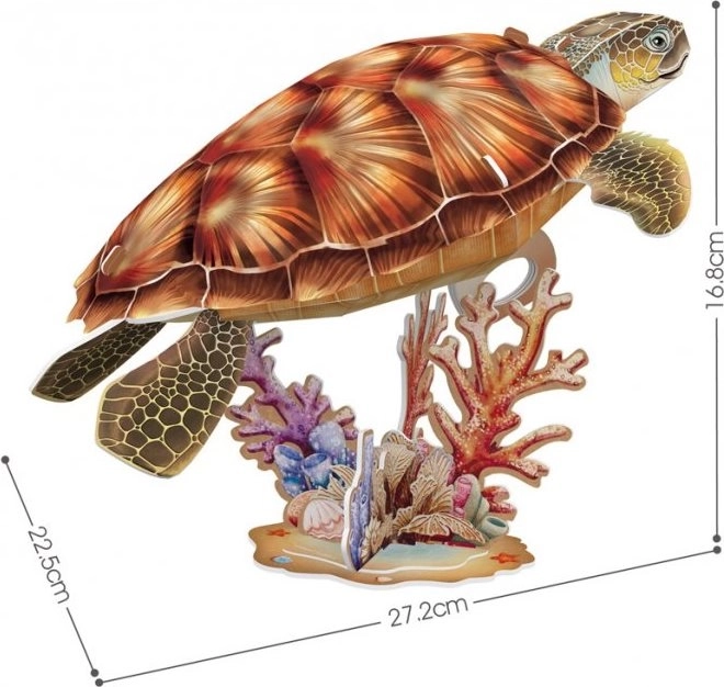 CubumFun 3D puzzle Národná geografia: Morská korytnačka 31 dielov