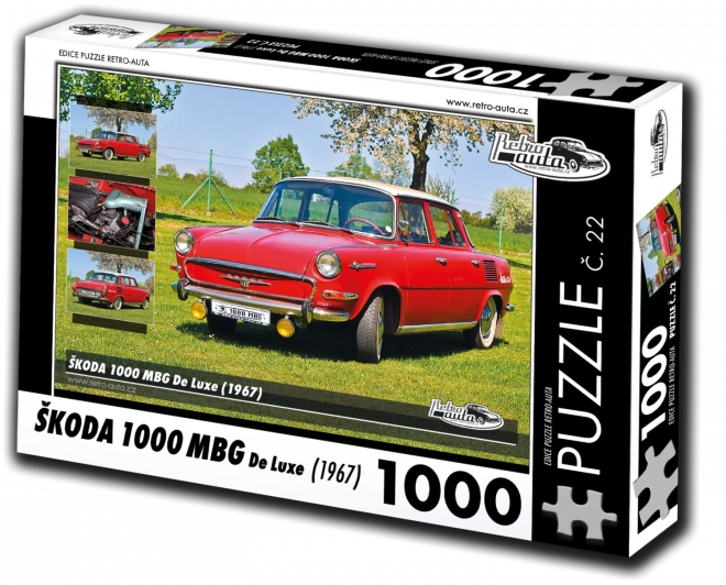 Puzzle Retro Auta Škoda 1000 MBG De Luxe