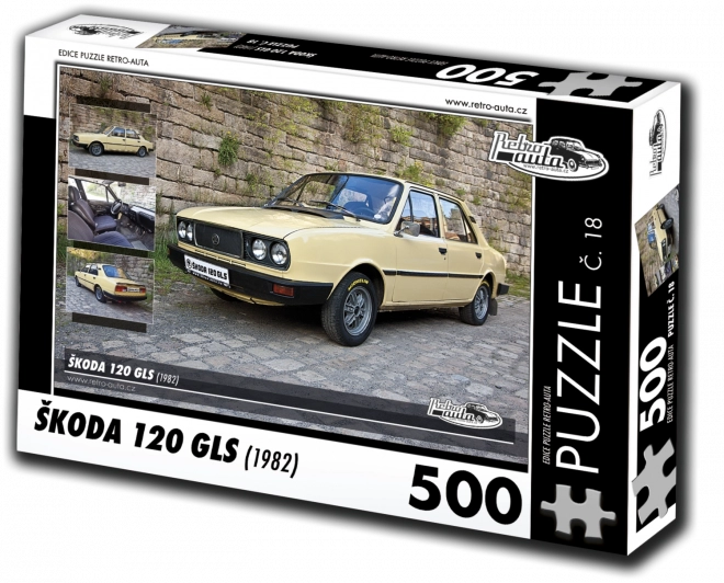 RETRO-AUTA puzzle Škoda 120 GLS 1982
