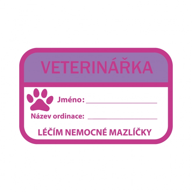 Detský kostým veterinárka s českou potlačou