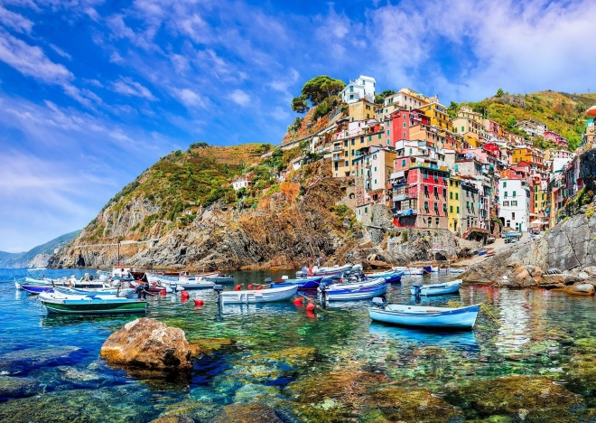 Užívajte si Puzzle Riomaggiore Cinque Terre Taliansko 1000 dielov