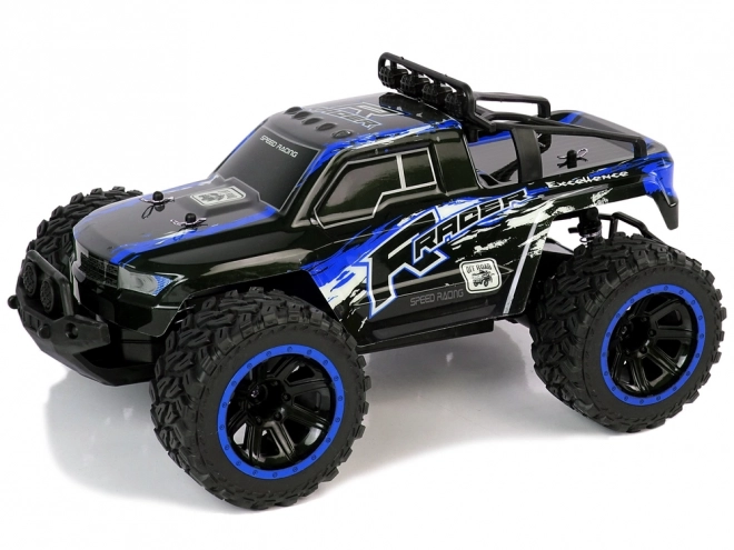 Zábavný off-road RC auto s tlmičmi - modré