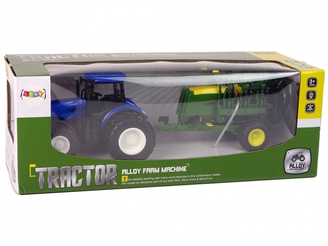 Traktor s príslušenstvom na diaľkové ovládanie 1:24