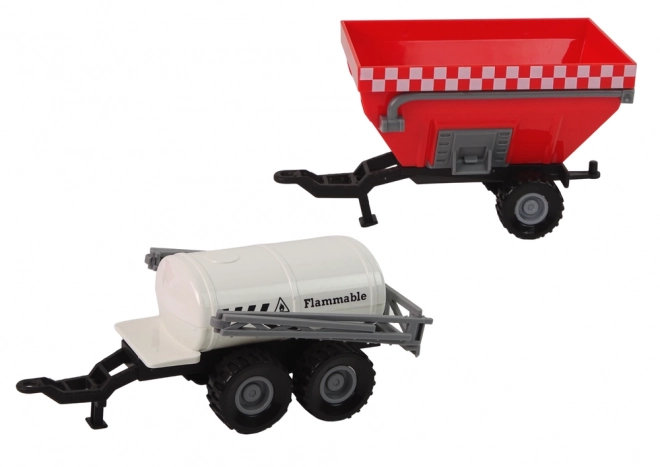 Veľký traktor s LED svetlami a zvukmi - sada 2 poľnohospodárskych strojov