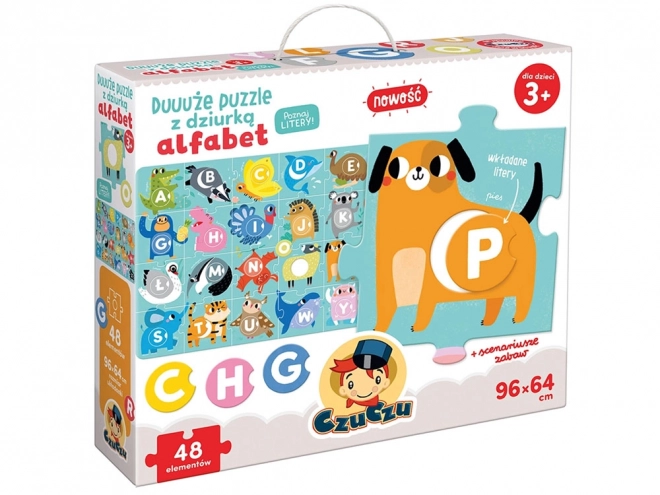 Czuczu veľké puzzle s dierkou abeceda 3+