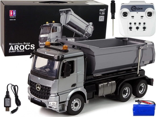 Mercedes Arocs Kovový sklápač R/C aplikácia E590-003