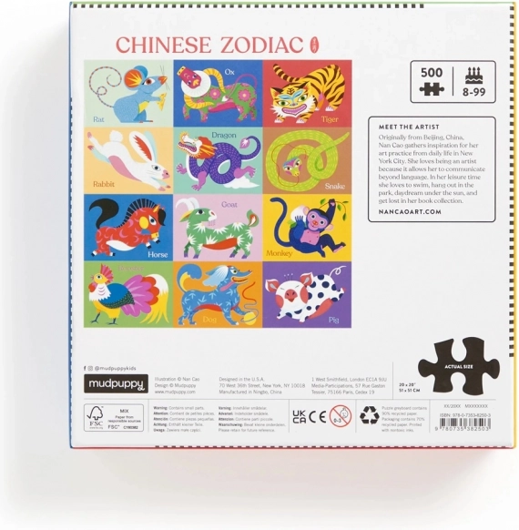 Puzzle Čínsky Zverokruh 500 Dielov