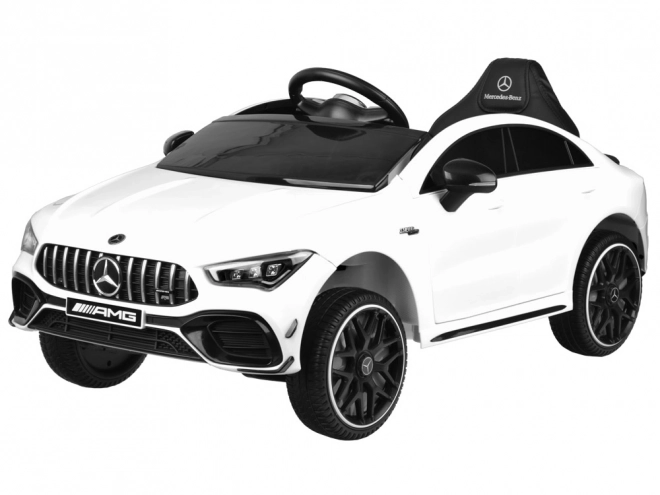 Detské elektrické auto Mercedes AMG CLA 45s s hojdačkovým efektom – Biela