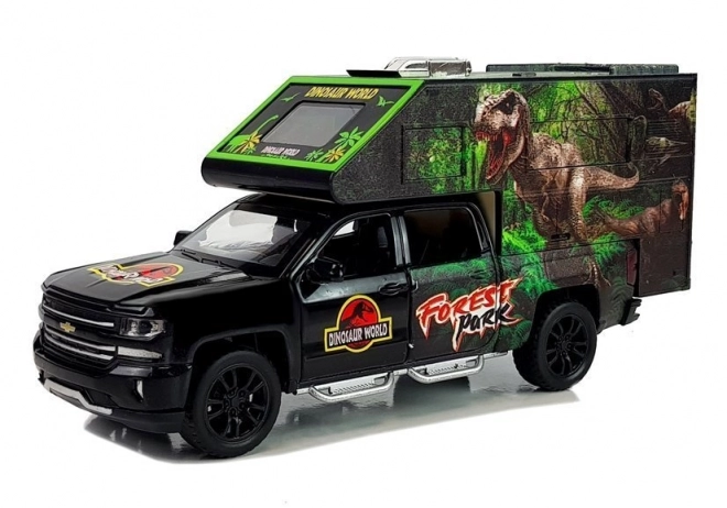 Karavan s dinosaurami 1:32 čierny