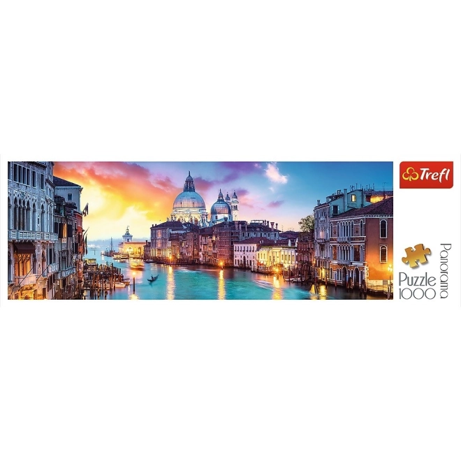 Panoramatické puzzle Kanál Grande, Benátky, 1000 dielikov