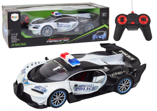 Auto RC Policajné 1:12 Biele