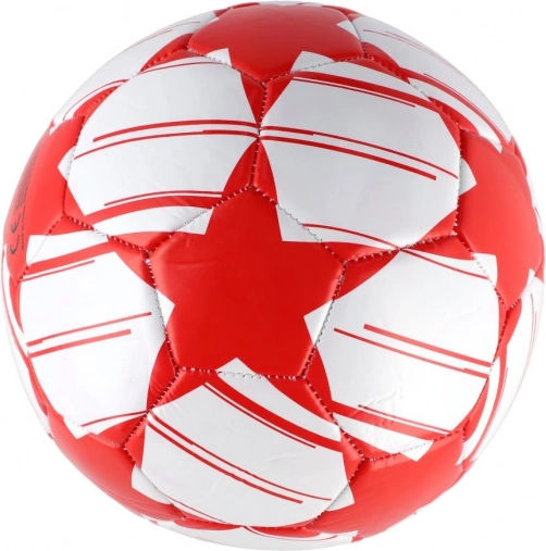 Futbalová lopta nafúknutá červenobiela 23 cm