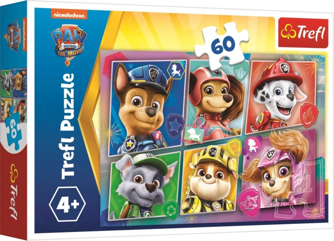 Puzzle PAW Patrol vo filme: Priatelia pripravení na akciu 60 dielikov