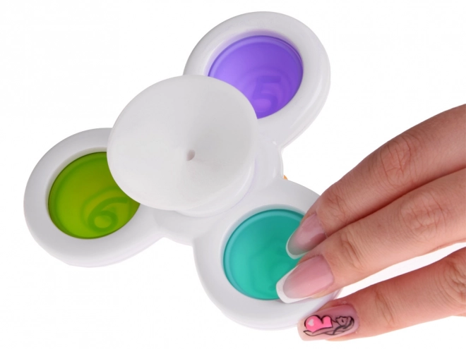 Senzorická hračka Fidget Spinner s prísavkou - 3 kusy