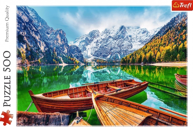 Puzzle 500 dielikov Jazero Braies Taliansko