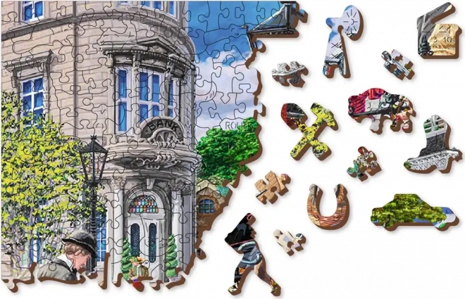 Drevené puzzle Hlavná ulica 2v1 505 dielikov EKO