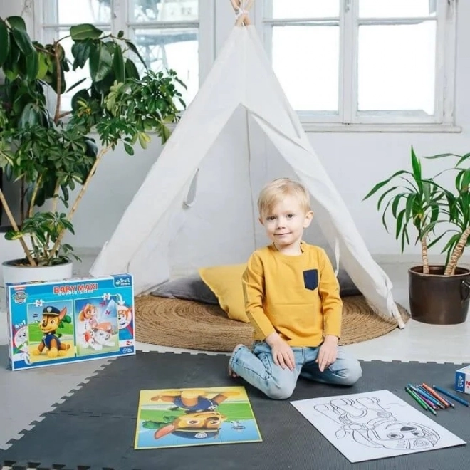 Obojstranné puzzle Tlapková Patrola: Sky a Rubble BABY MAXI
