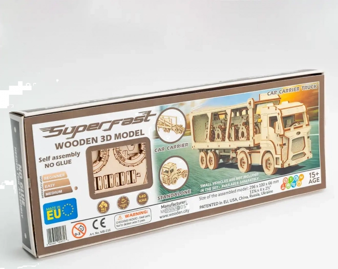 Drevené 3D puzzle Superfast nákladné auto