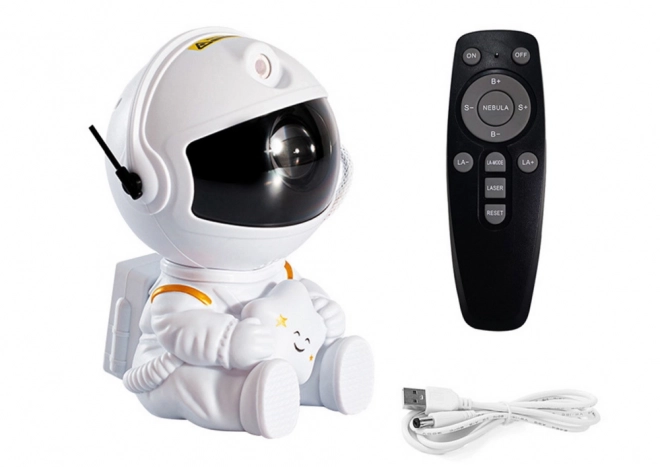 Projektor hviezd s astronautom LED USB s diaľkovým ovládačom
