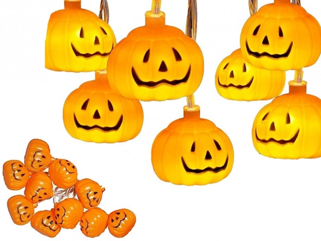 Halloweenská LED girlanda dýně 200cm