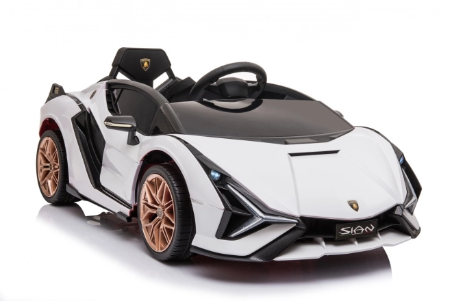 Lamborghini SIAN detské auto na batériu s ovládačom – Biele