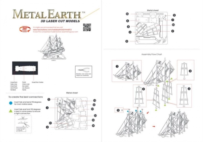 Metal Earth 3D puzzle Čierna perla